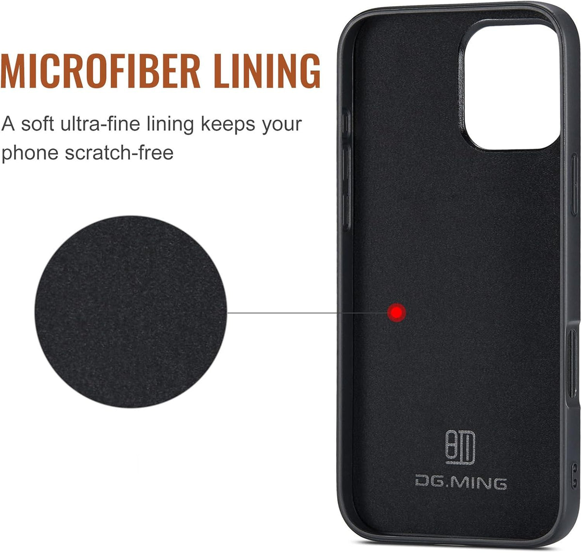 Leather phone case with card slot for iPhone 17 Pro Max