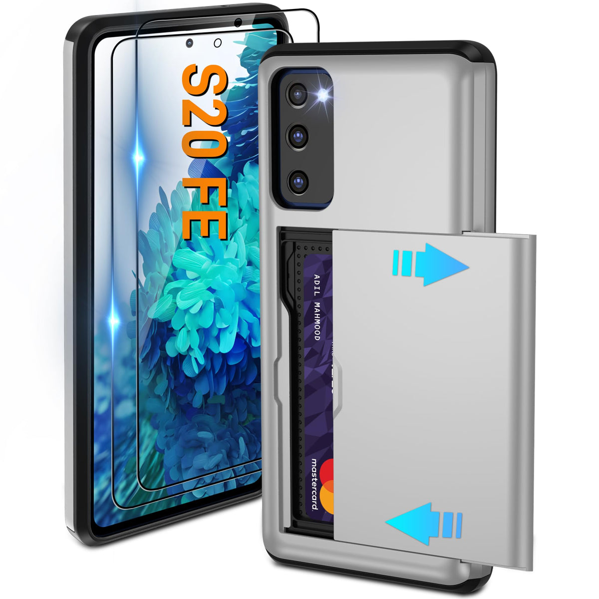 PC+silicone phone case with SIM card slot for Samsung Galaxy A56 5G