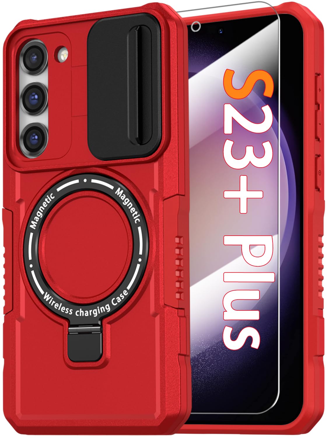 PC+TPU shockproof phone case for Samsung Galaxy S21 FE, includes 2 sc