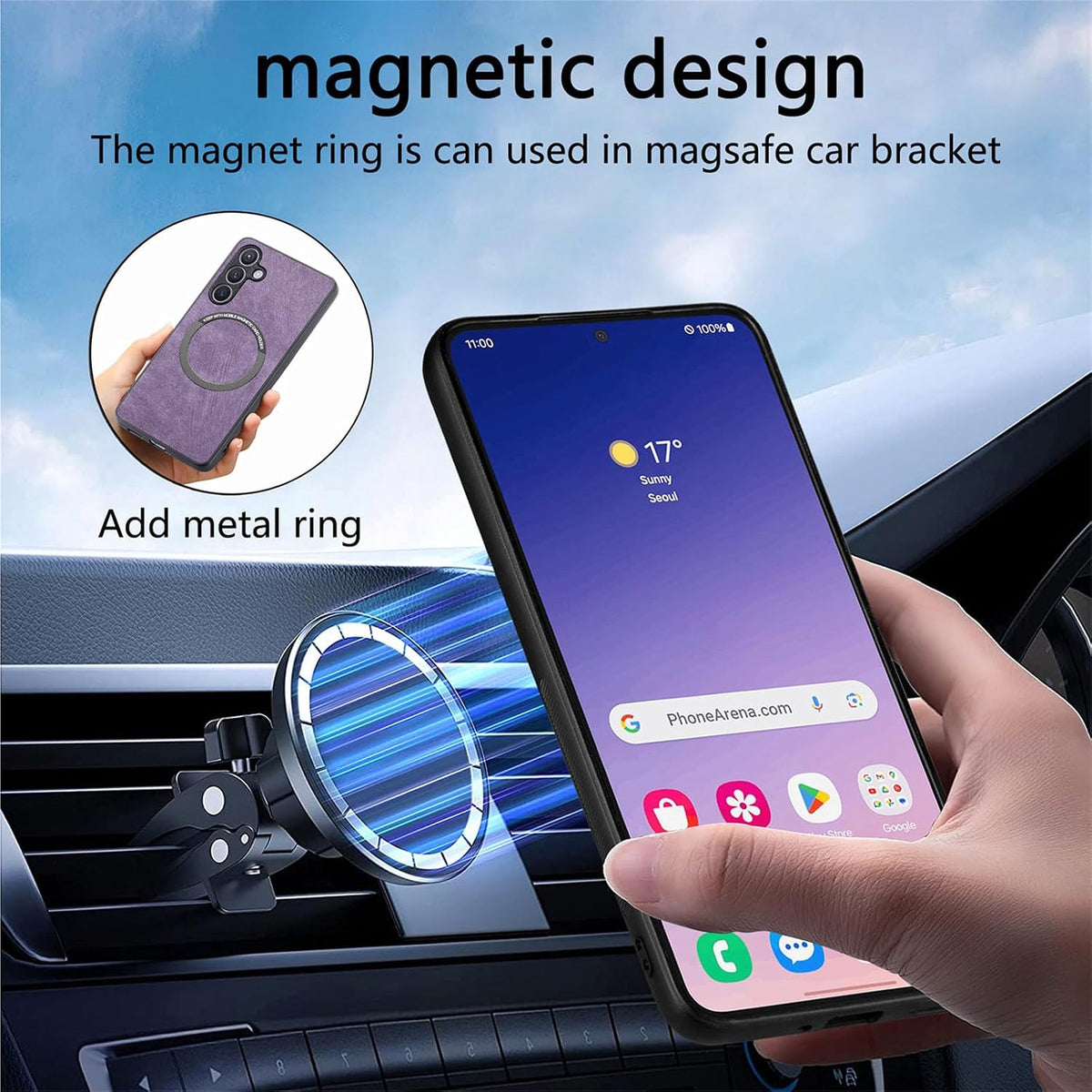 MagSafe Shockproof RFID Wallet Phone Case for Samsung Galaxy S24 Plus