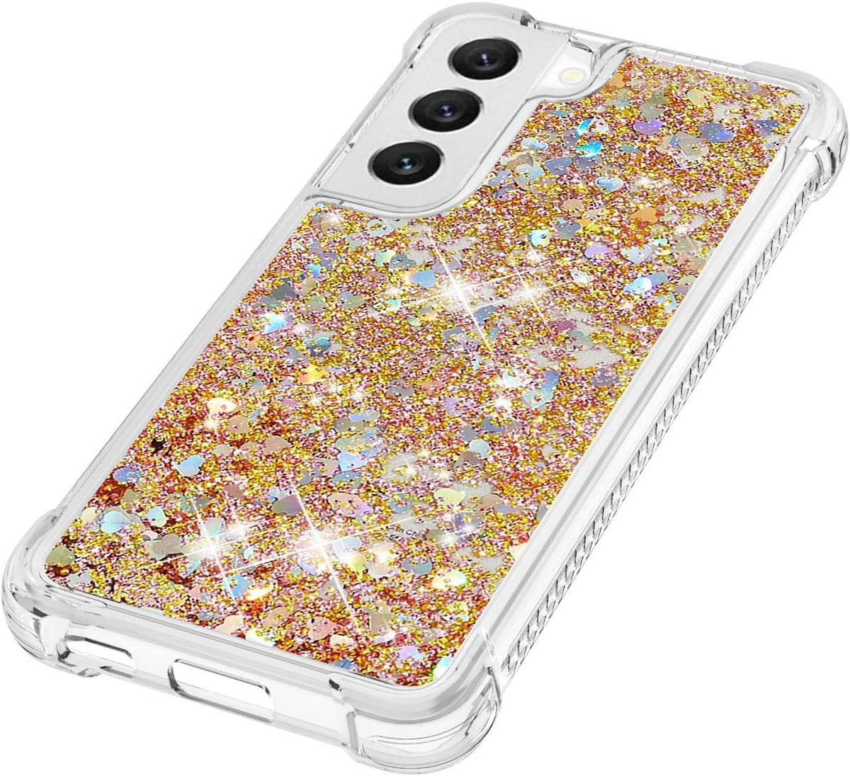Glitter Transparent TPU Phone Case For Samsung Galaxy S23 Plus 