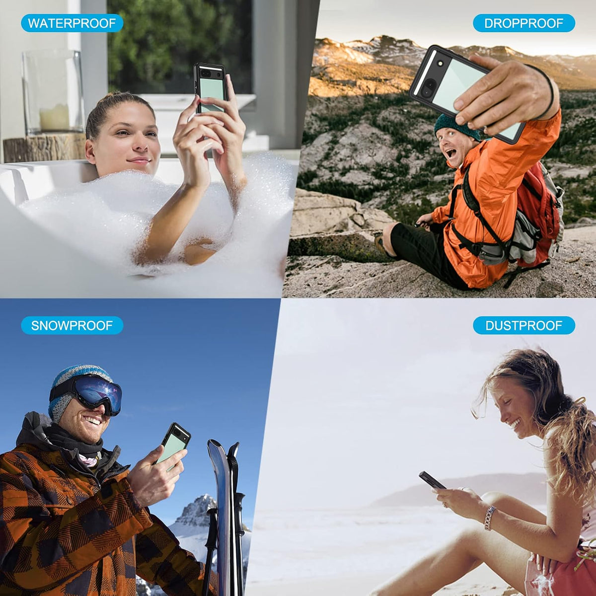 Waterproof and dustproof phone case for Google Pixel 6a