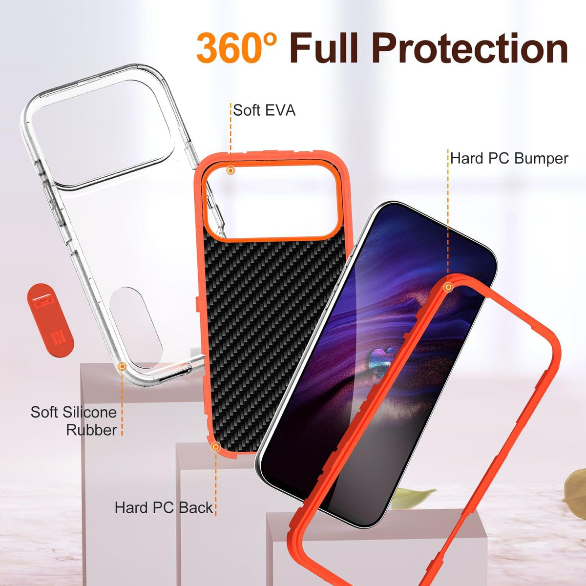 Shockproof Kickstand phone case for iPhone 17 Pro Max