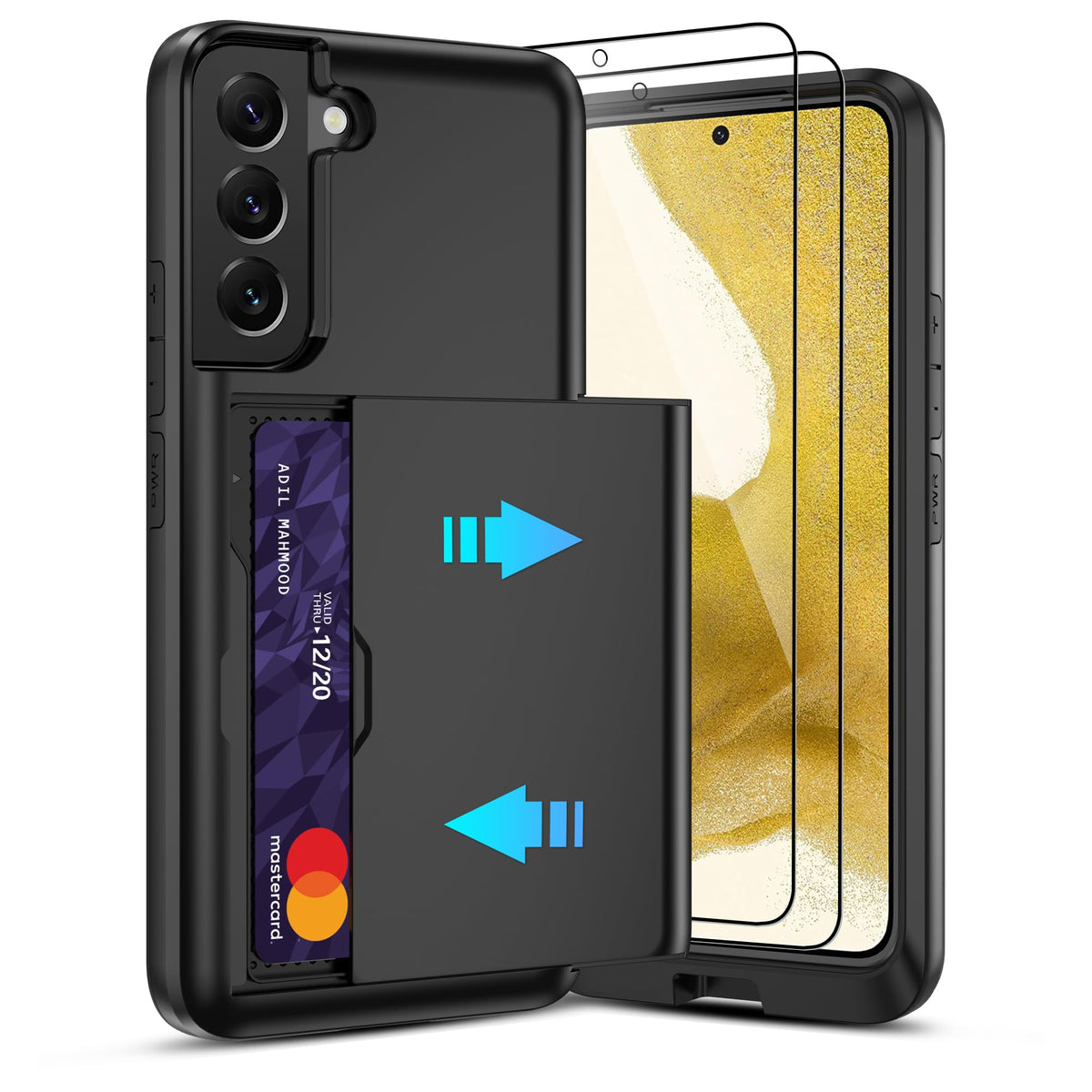 PC+silicone phone case with SIM card slot for Samsung Galaxy A56 5G