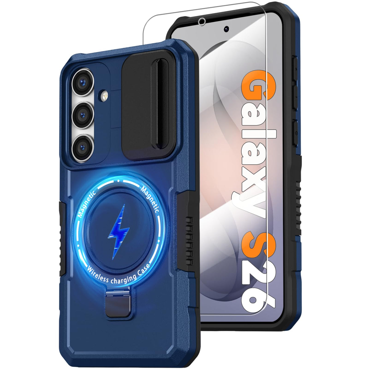PC+TPU shockproof phone case for Samsung Galaxy S21 FE, includes 2 sc