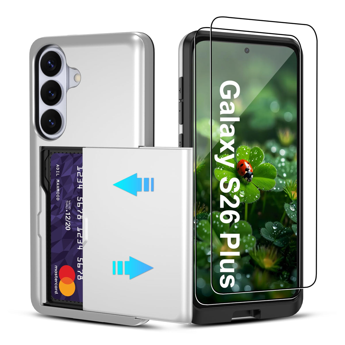 PC+silicone phone case with SIM card slot for Samsung Galaxy A56 5G