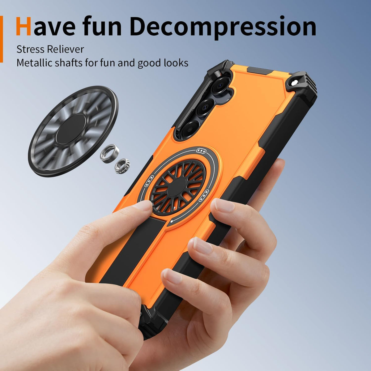 Military-grade magnetic protective case for Galaxy A17 5G with screen