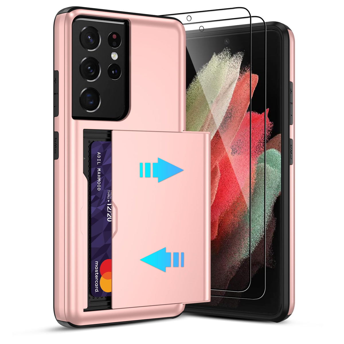 PC+silicone phone case with SIM card slot for Samsung Galaxy A56 5G