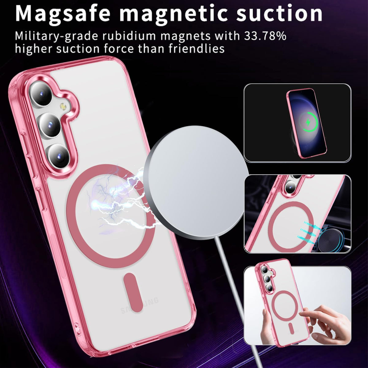 MagSafe Clear Shockproof Case for Samsung Galaxy S25 FE | Free Shipping