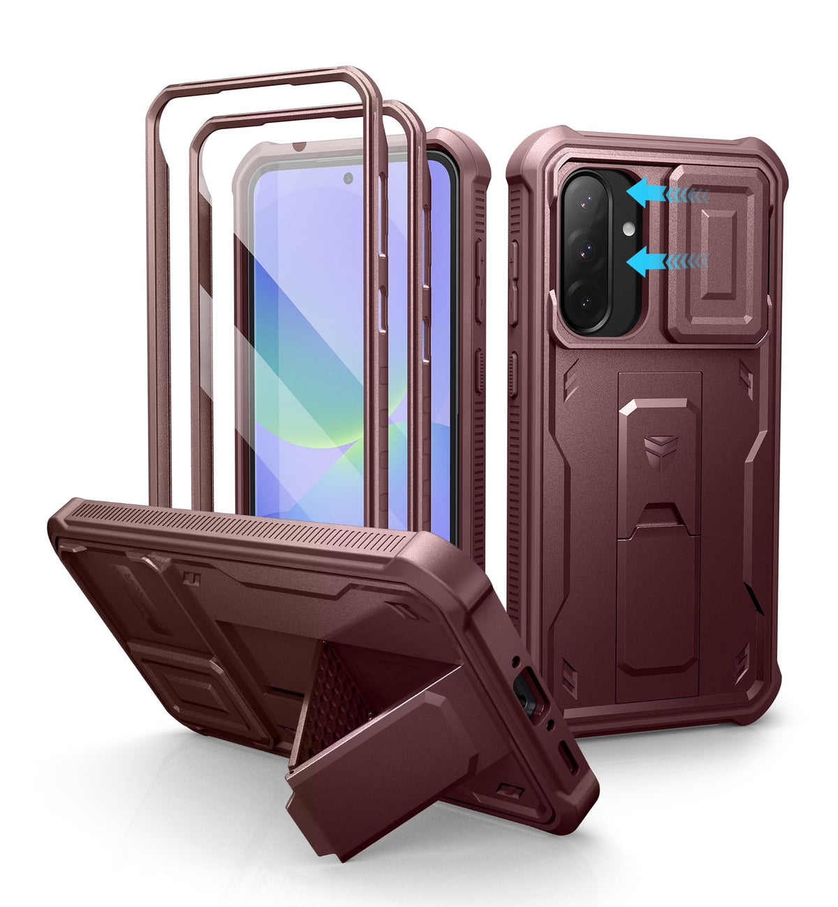 Shockproof phone case for Samsung Galaxy A35-5G with screen protector, 6.6-inch screen.