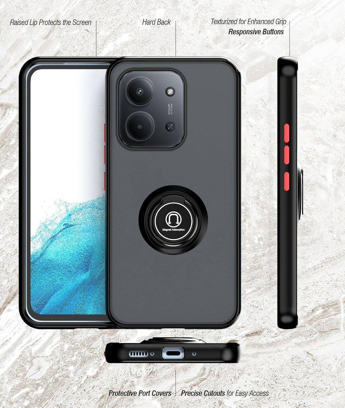 TPU + Hard PC Drop-Proof Phone Case for Xiaomi Redmi 15C 4G