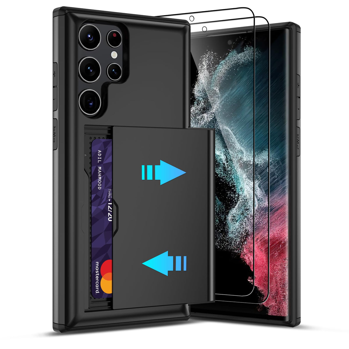 PC+silicone phone case with SIM card slot for Samsung Galaxy A56 5G