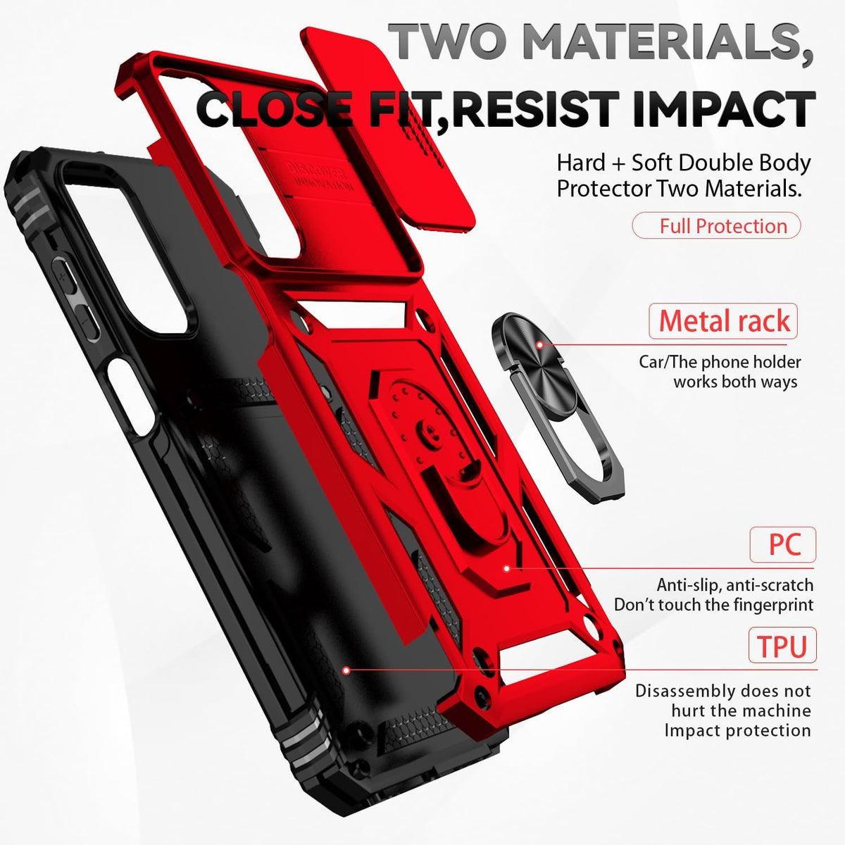 TPU+PC phone case and screen protector suitable for Samsung Galaxy A16 4G/5G
