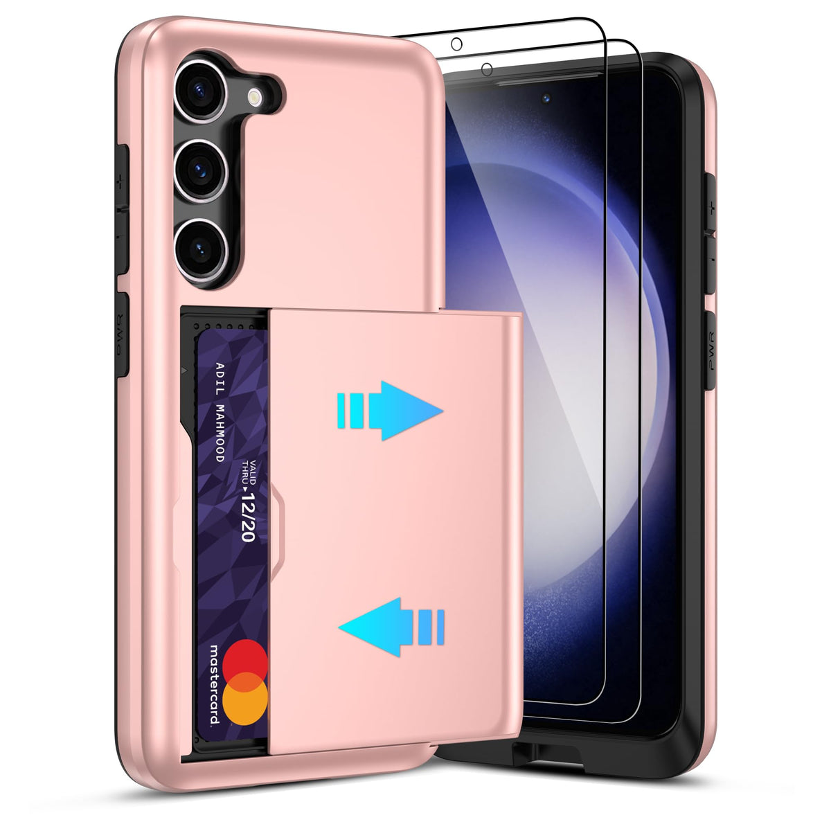 PC+silicone phone case with SIM card slot for Samsung Galaxy A56 5G