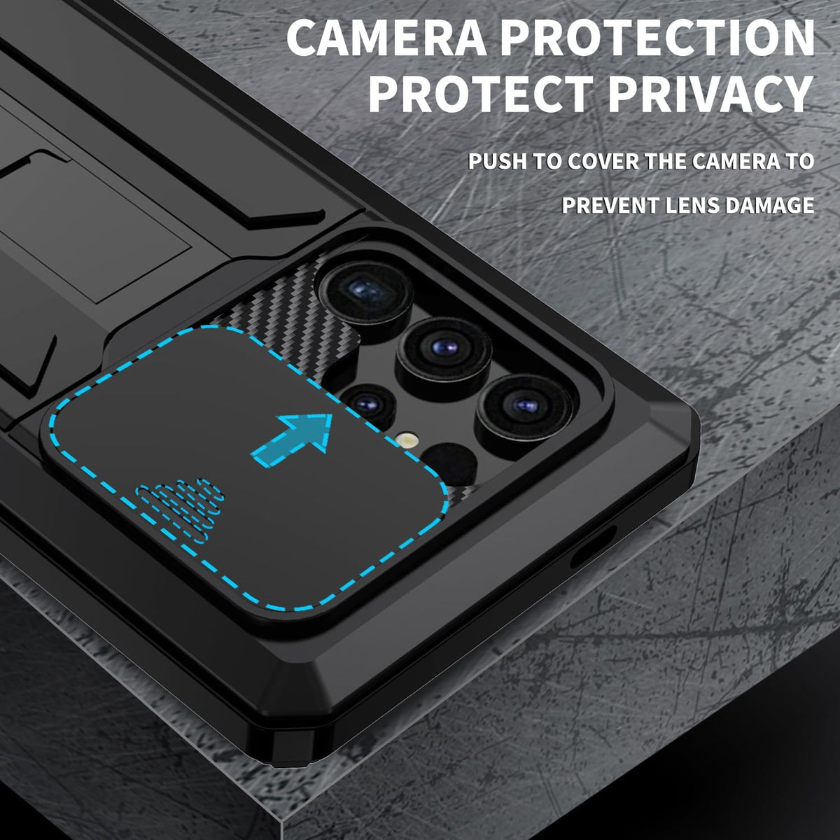Metal protective case with screen protector for Samsung Galaxy S25 Ul