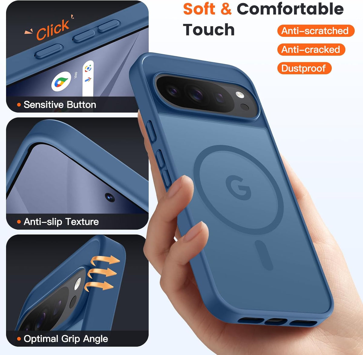 Magnetic shockproof phone case for Google Pixel 9/9 pro/9A/10/10 Pro
