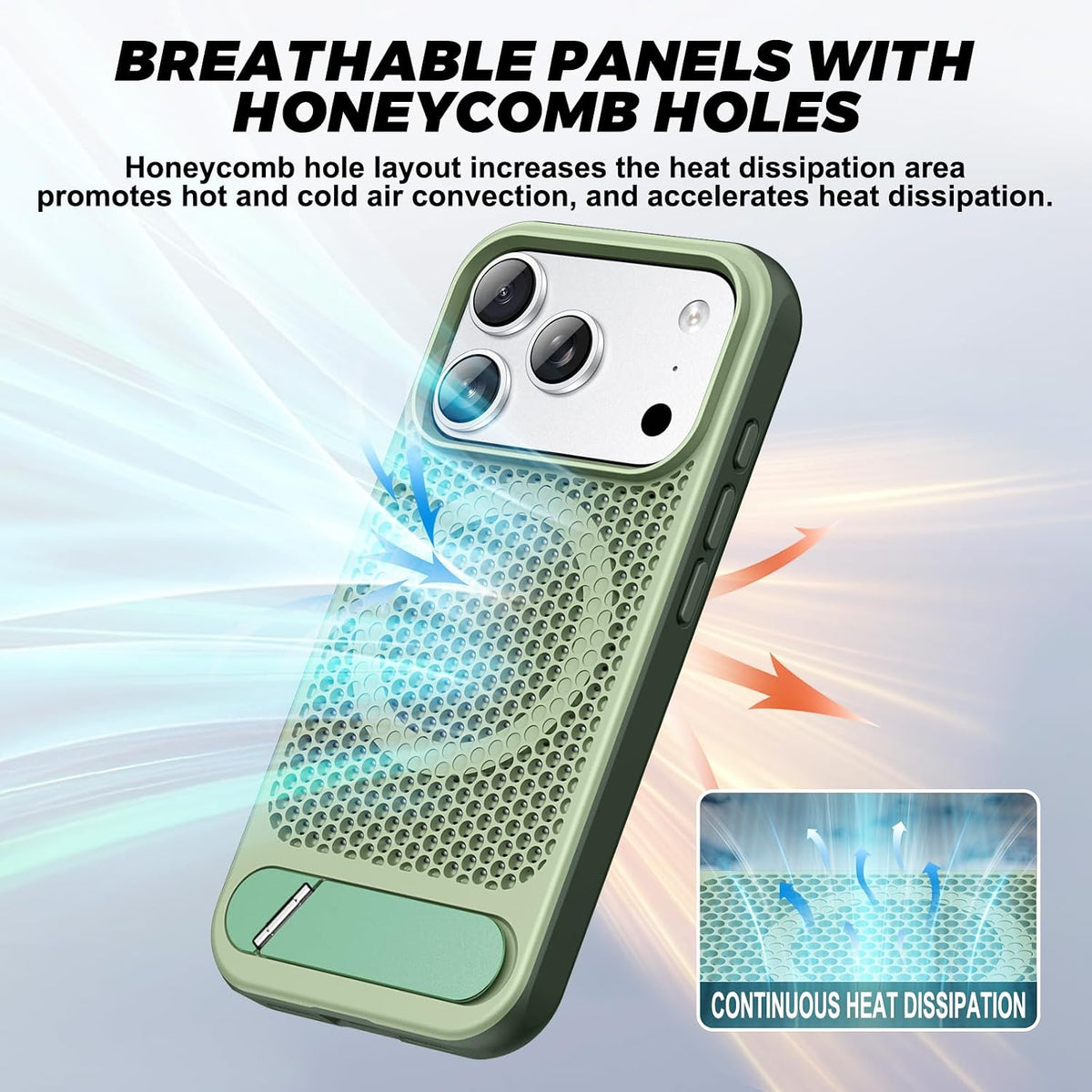 MagSafe Thermal Kickstand Phone Case for iPhone 17 Pro Max