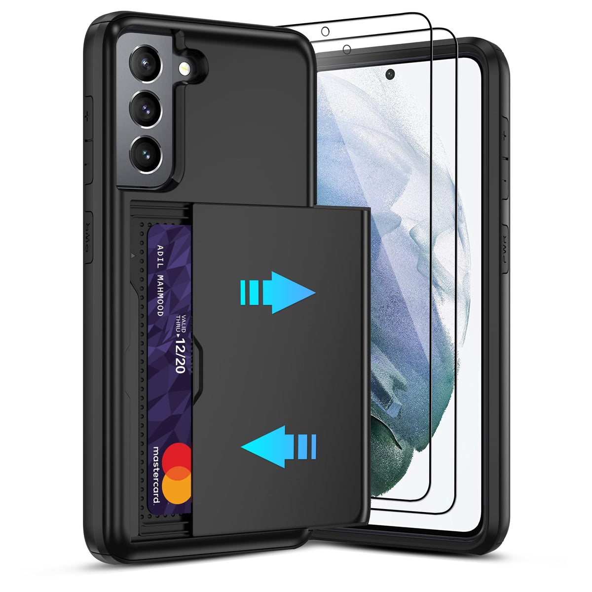 PC+silicone phone case with SIM card slot for Samsung Galaxy A56 5G