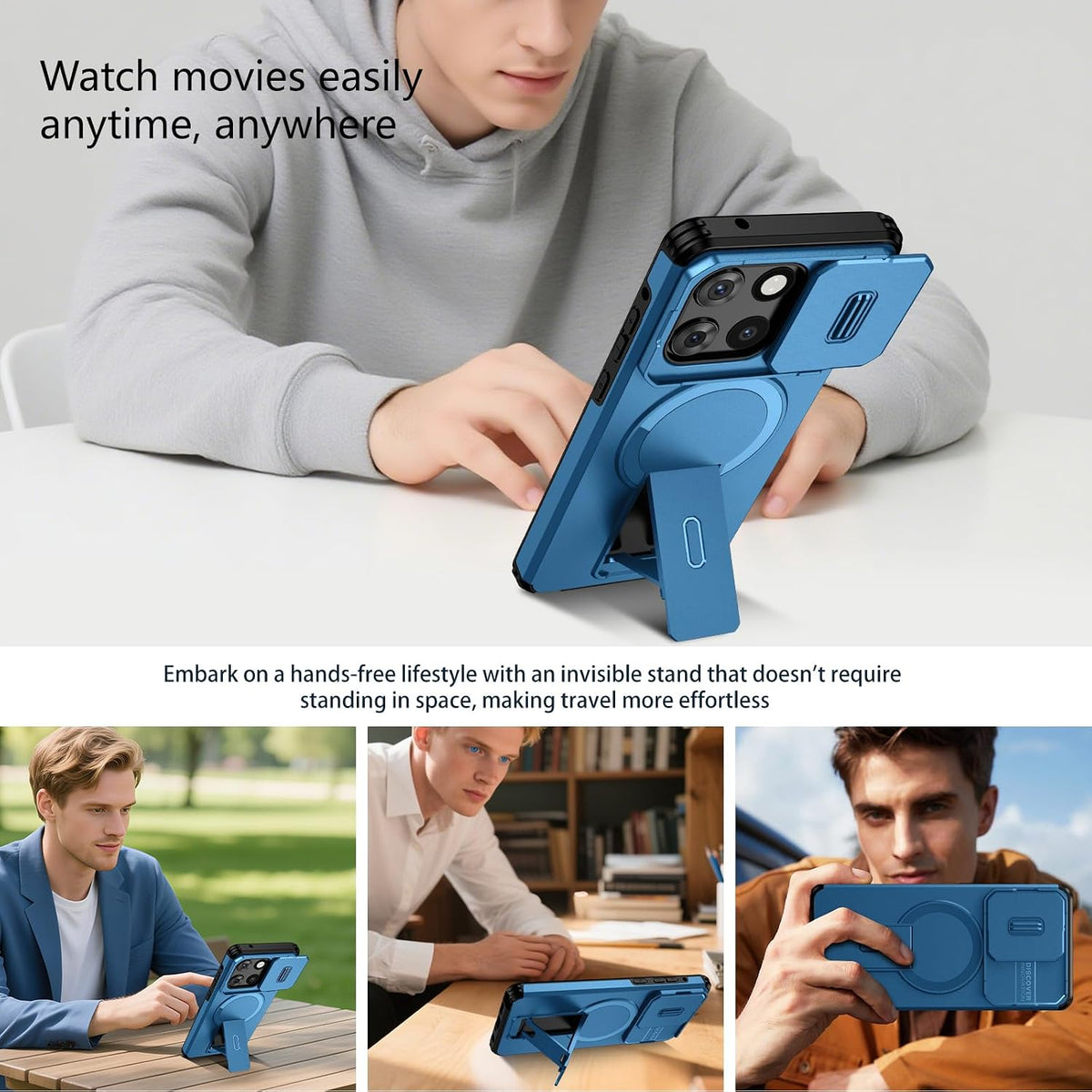 Magnetic shockproof phone case for Moto G Stylus 2025 (6.7-inch).