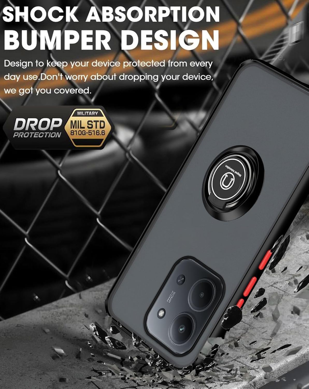 TPU + Hard PC Drop-Proof Phone Case for Xiaomi Redmi 15C 4G