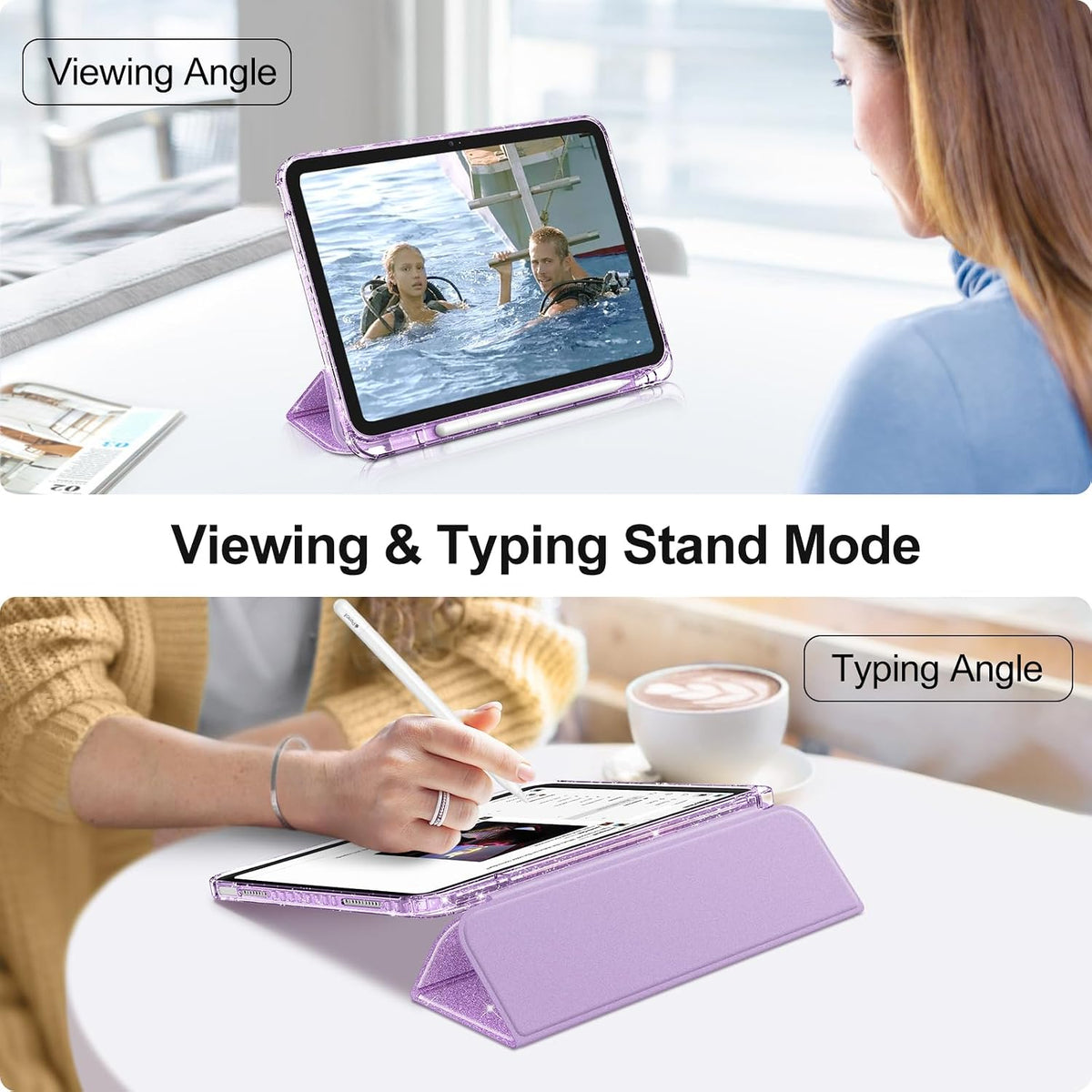 Shiny Slim Thin Tablet Case for iPad (A16) 11/10.9-inch