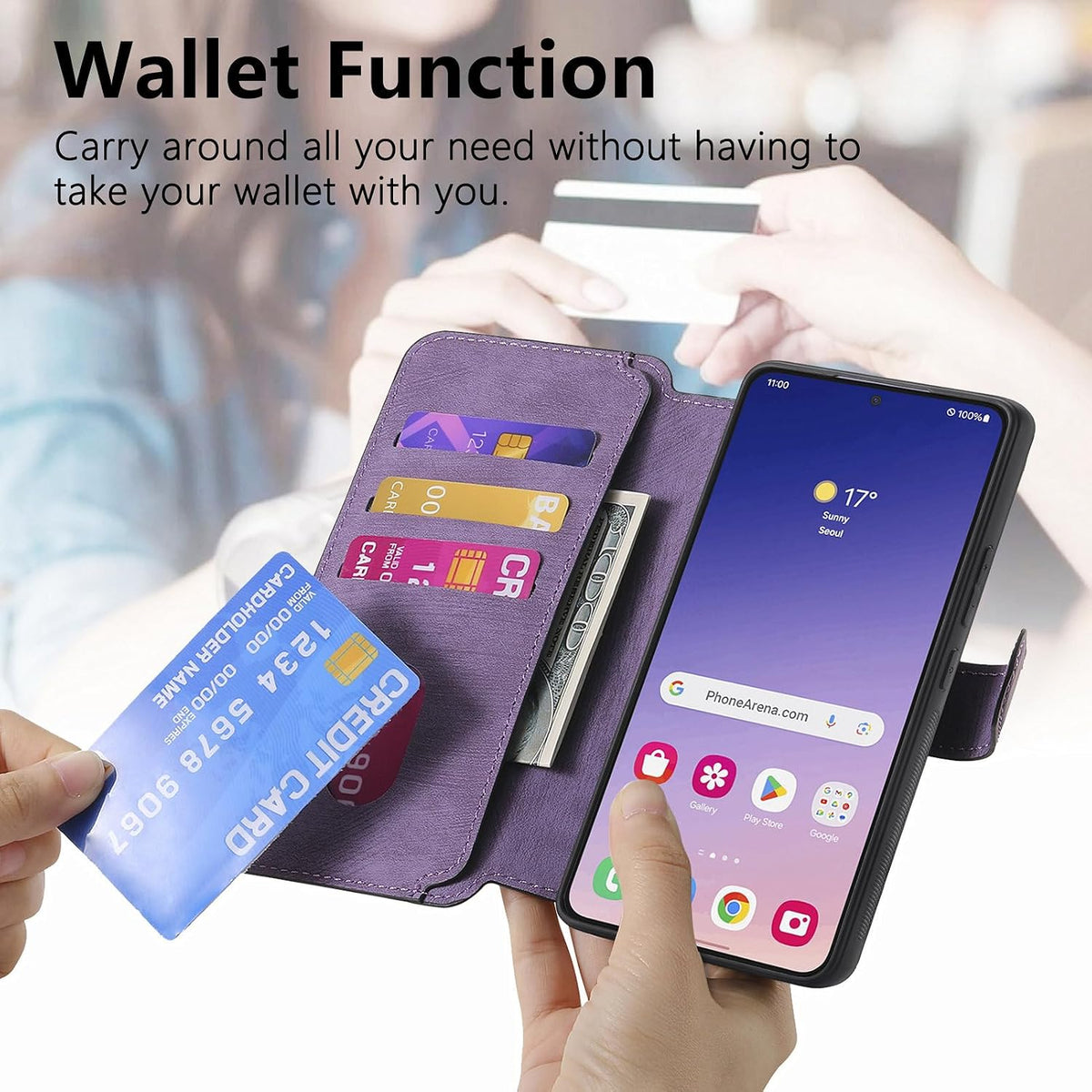 MagSafe Shockproof RFID Wallet Phone Case for Samsung Galaxy S24 Plus