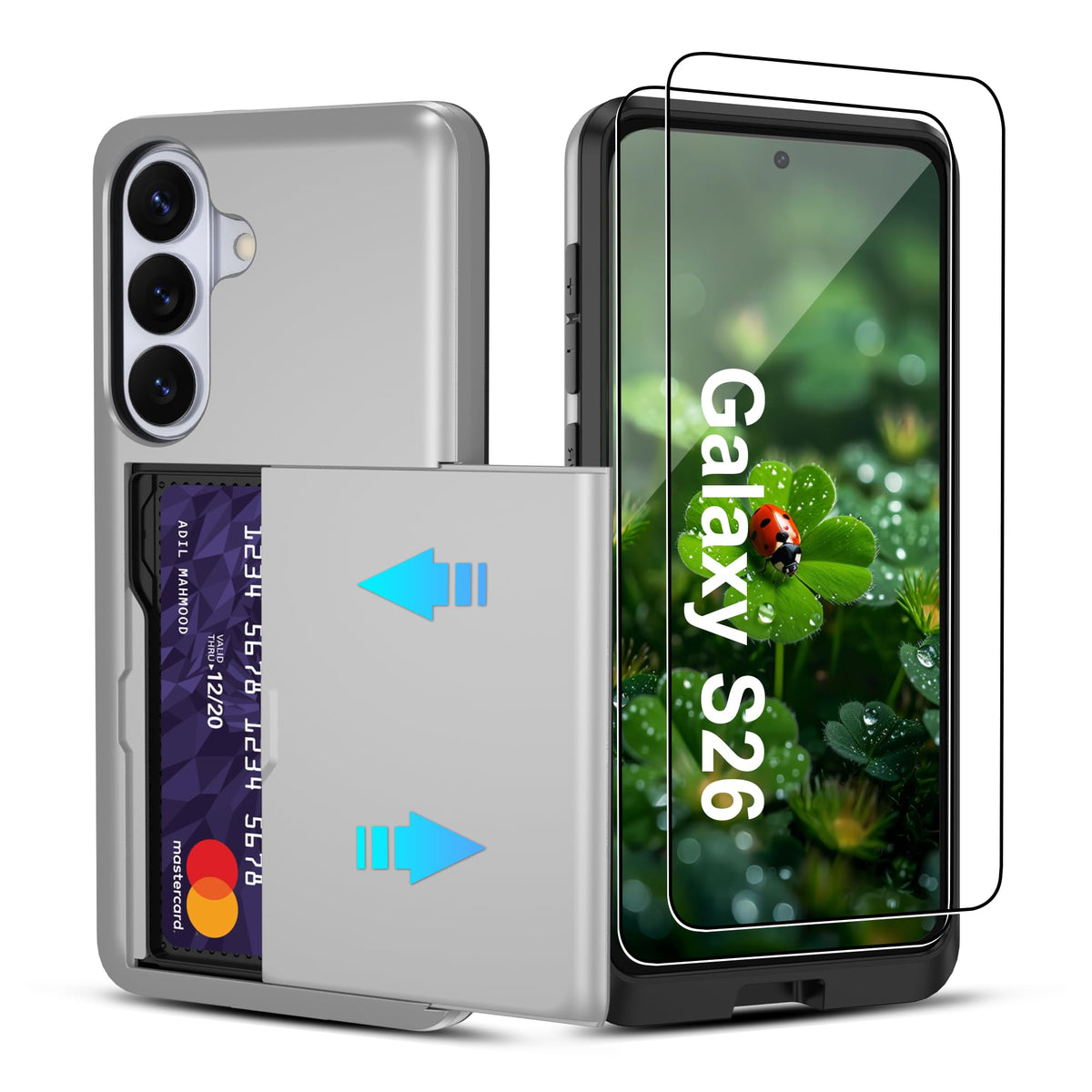 PC+silicone phone case with SIM card slot for Samsung Galaxy A56 5G