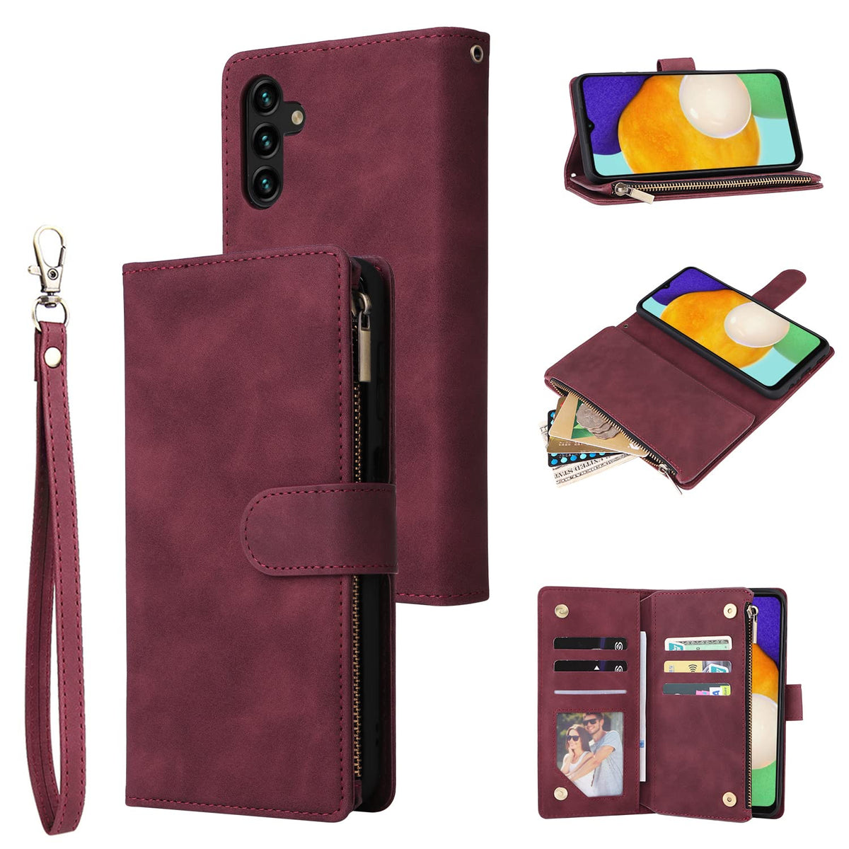Leather phone case for Samsung Galaxy A15 4G/5G