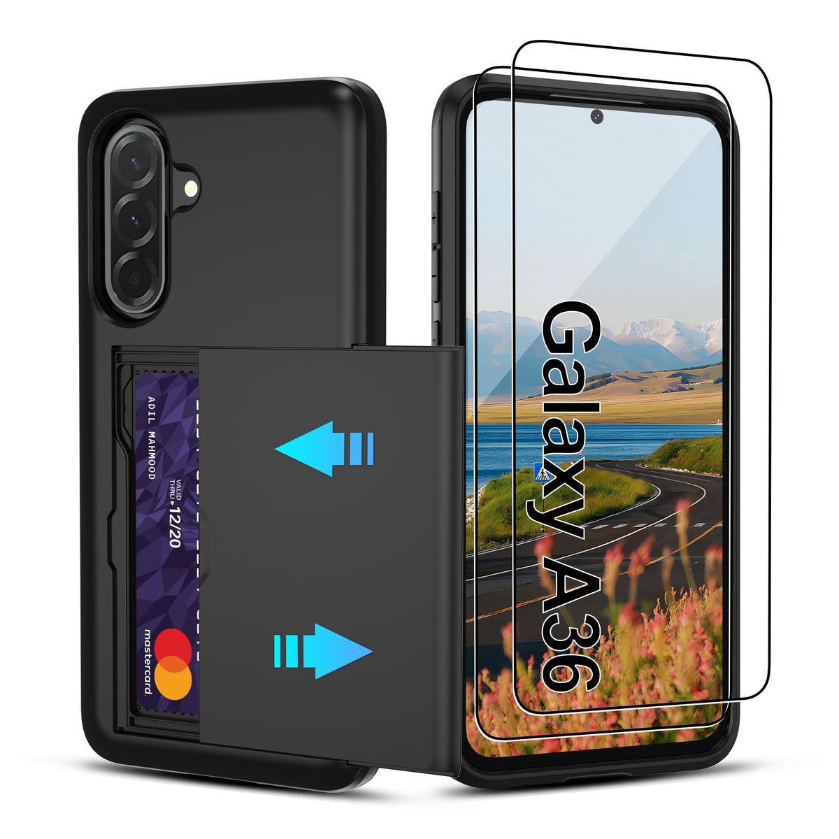 PC+silicone phone case with SIM card slot for Samsung Galaxy A56 5G