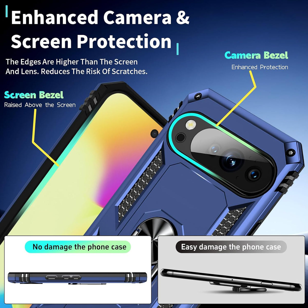 Military Grade Drop Phone case for Google Pixel 10/10 Pro with Screen