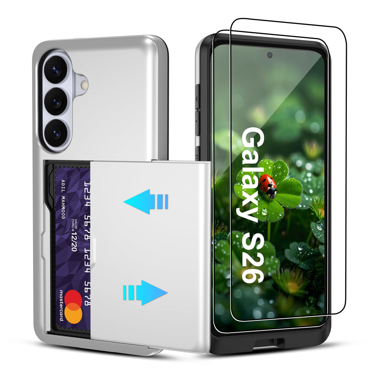 PC+silicone phone case with SIM card slot for Samsung Galaxy A56 5G