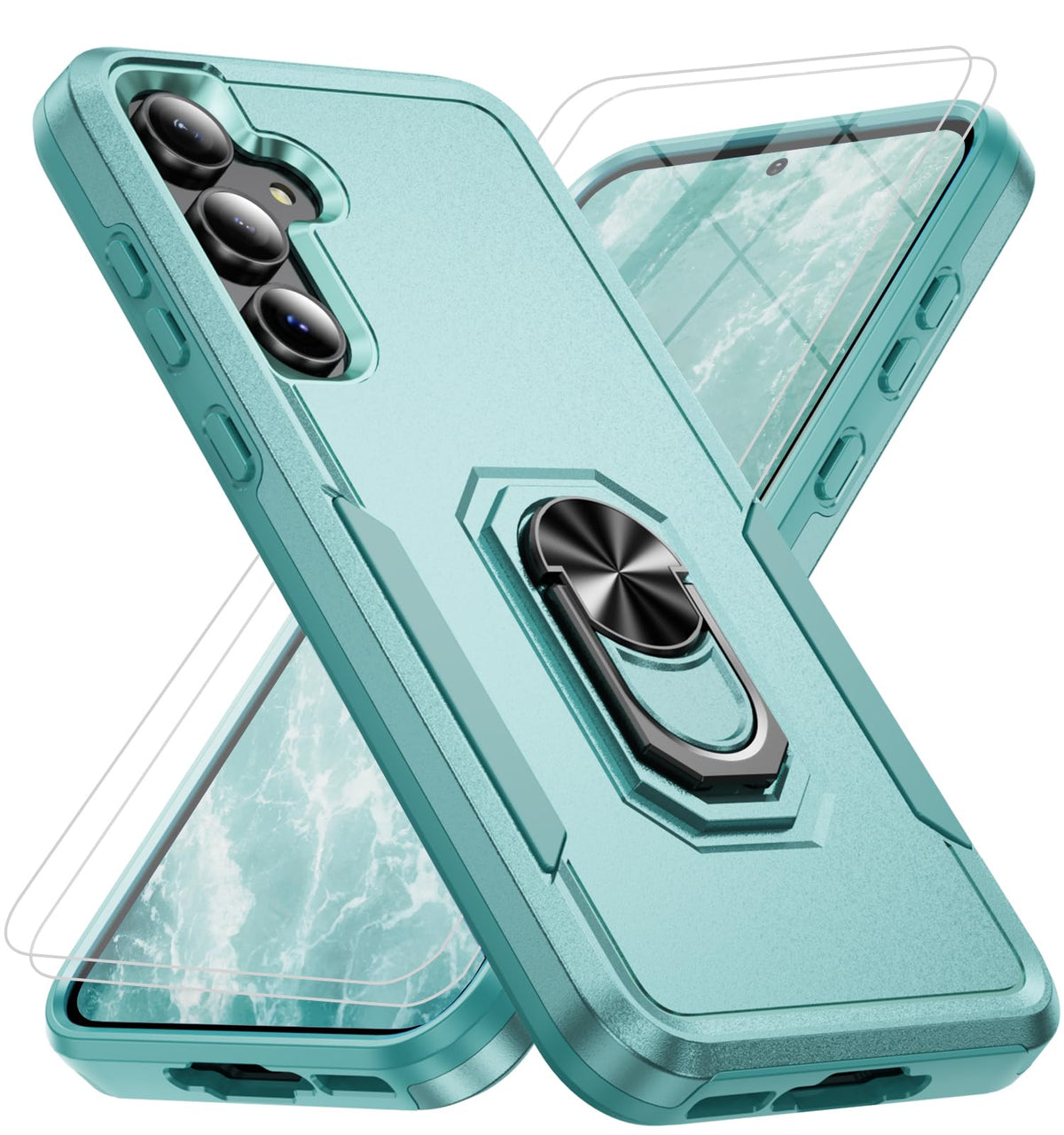Shockproof phone case for Samsung Galaxy A37 5G with 2 tempered glass screen protectors