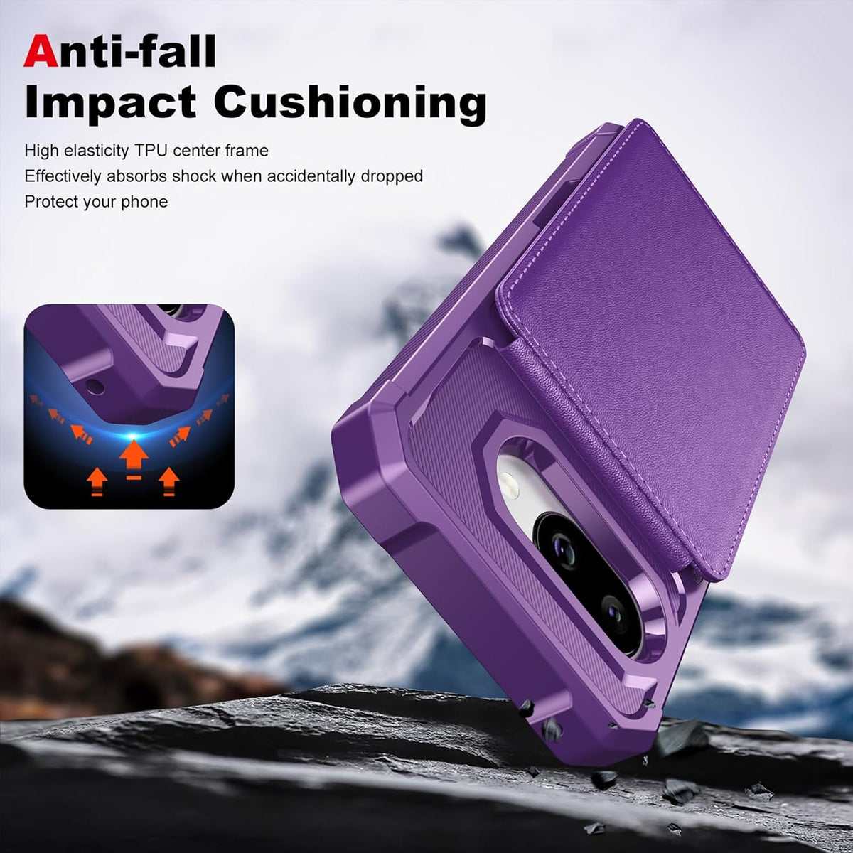 PU+TPU Shockproof Wallet Phone Case for Google Pixel 9a 