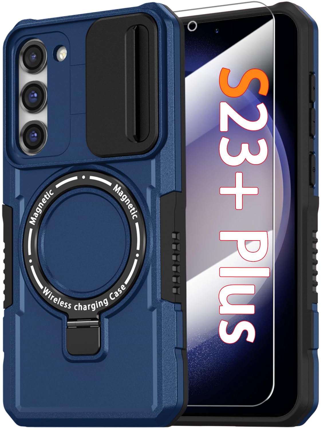 PC+TPU shockproof phone case for Samsung Galaxy S21 FE, includes 2 sc