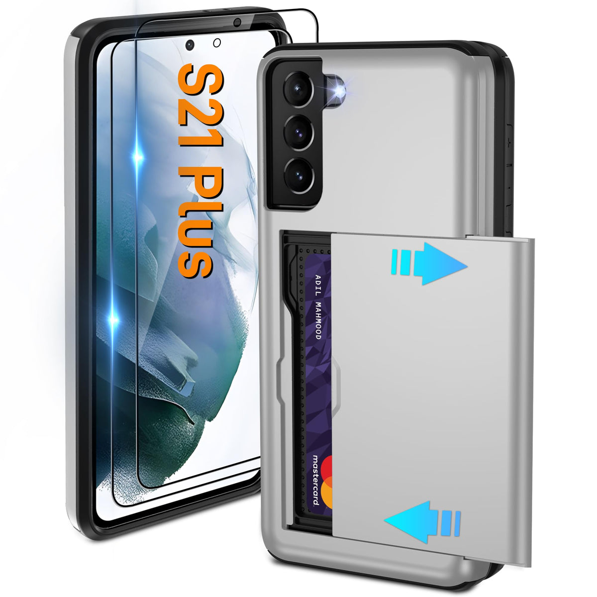 PC+silicone phone case with SIM card slot for Samsung Galaxy A56 5G