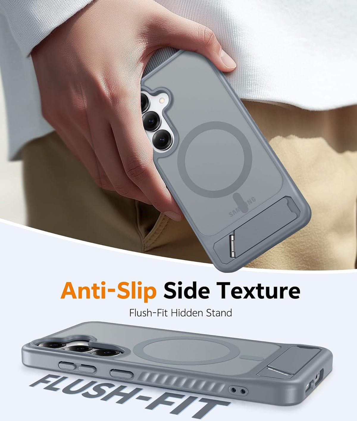 Magsafe ComPlusatible Magnetic Stand Plushone Case for Samsung Galaxy S25 Plus