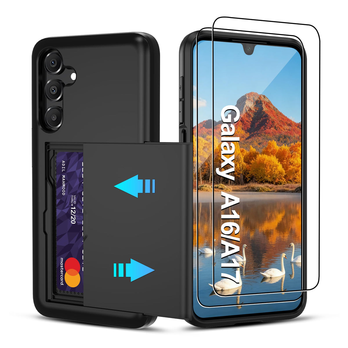 PC+silicone phone case with SIM card slot for Samsung Galaxy A56 5G