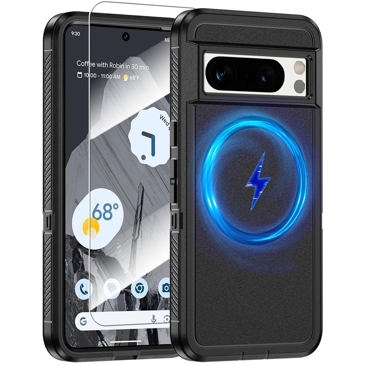 MagSafe Shockproof phone case for Google Pixel 8 Pro plus a screen pr