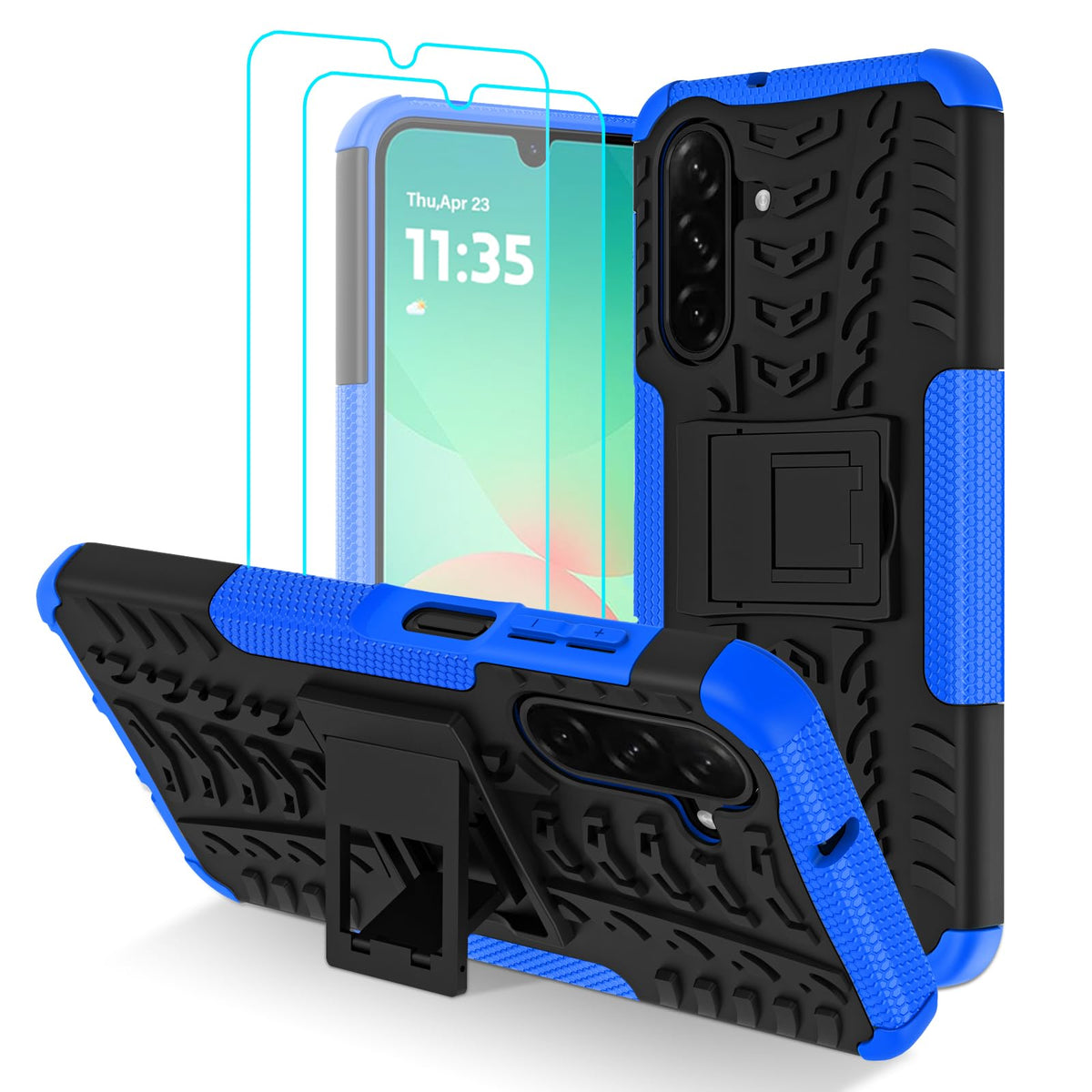 Shockproof phone case for Samsung Galaxy A17 5G/A26 5G, includes 2 screen protectors.