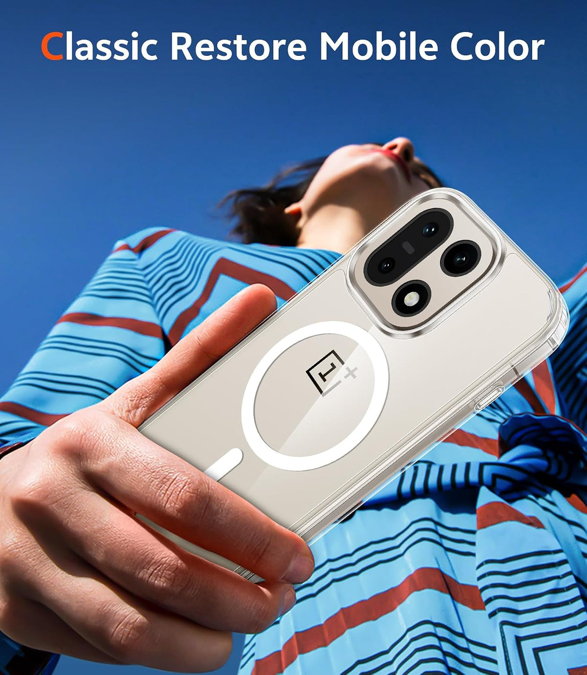 Shockproof magnetic clear phone case for OnePlus 15