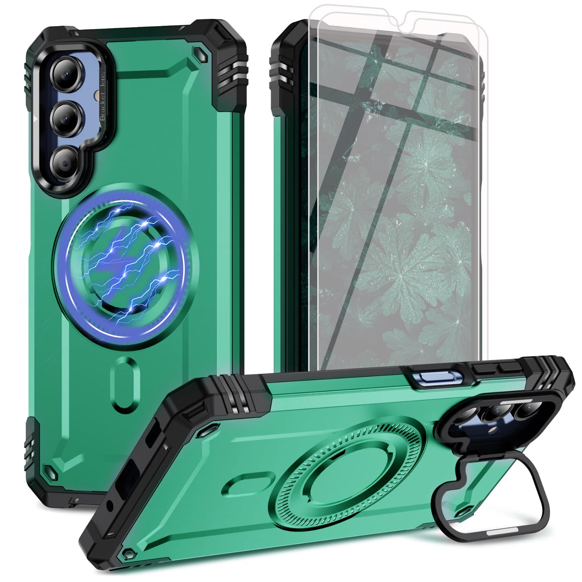 Shockproof phone case for Samsung Galaxy A37 5G with 2 tempered glass screen protectors