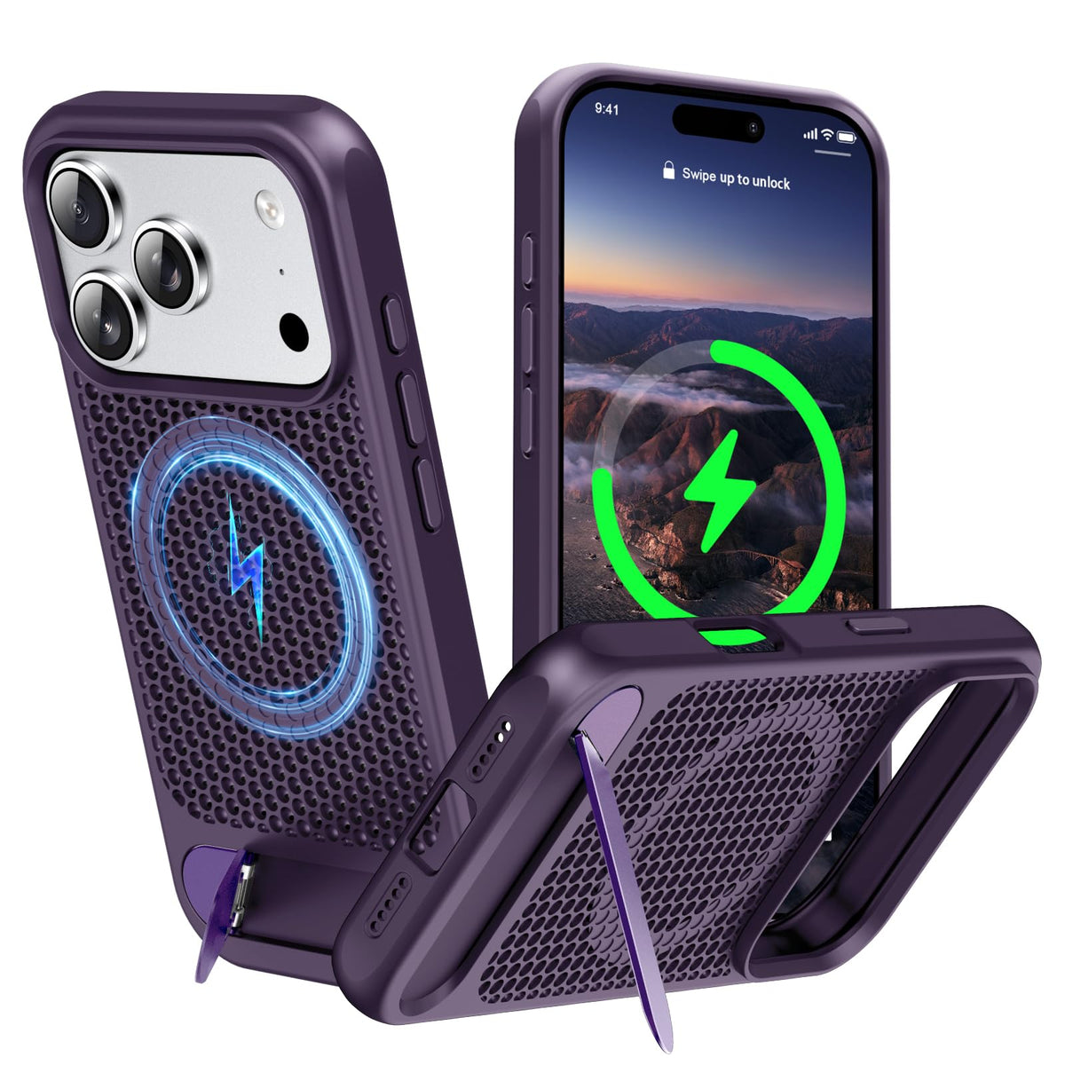 MagSafe Thermal Kickstand Phone Case for iPhone 17 Pro Max