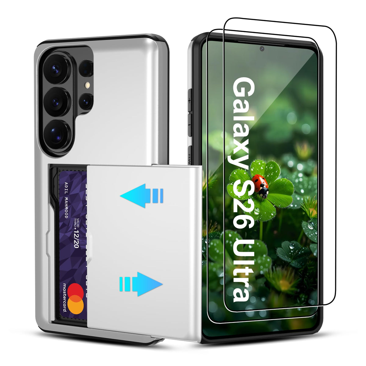 PC+silicone phone case with SIM card slot for Samsung Galaxy A56 5G