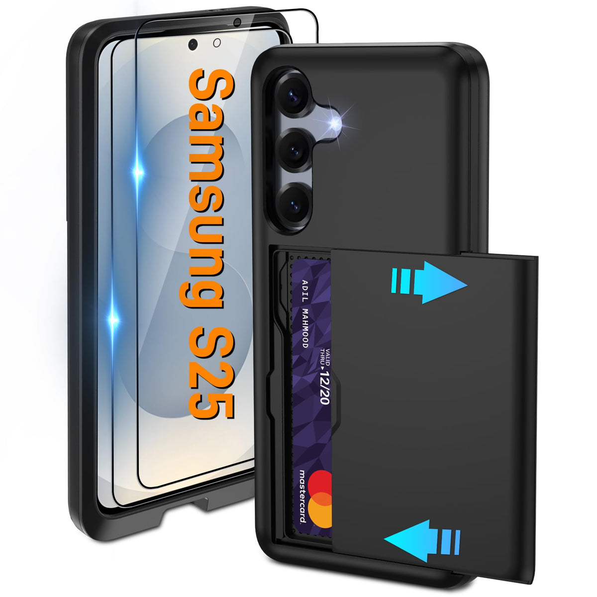 PC+silicone phone case with SIM card slot for Samsung Galaxy A56 5G