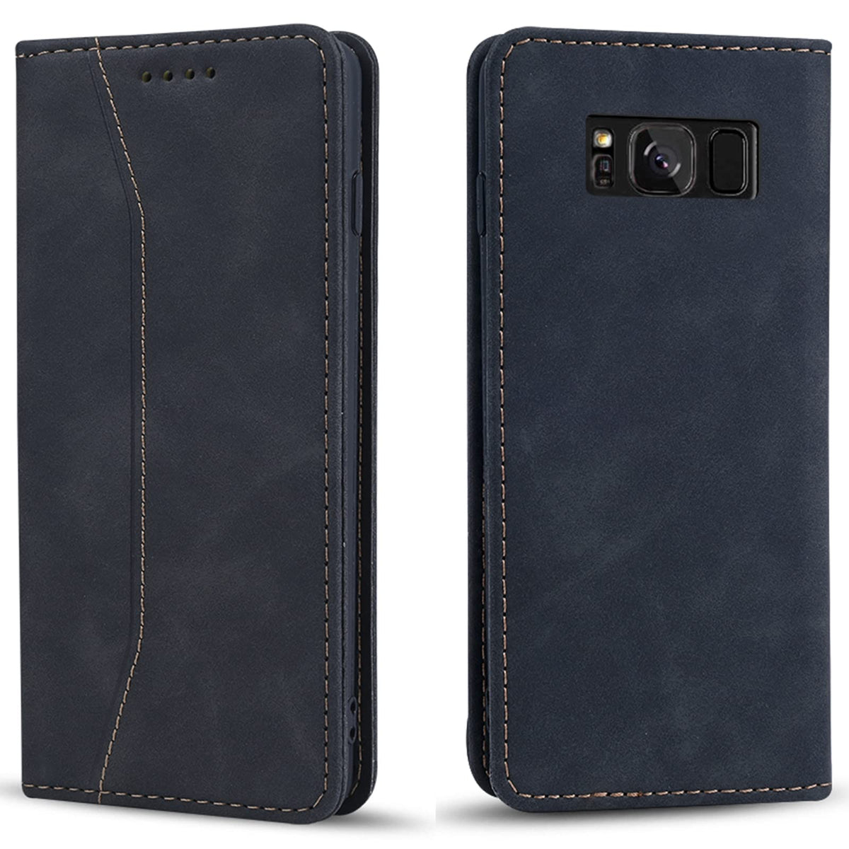 Magnetic genuine leather phone case for Samsung Galaxy S6