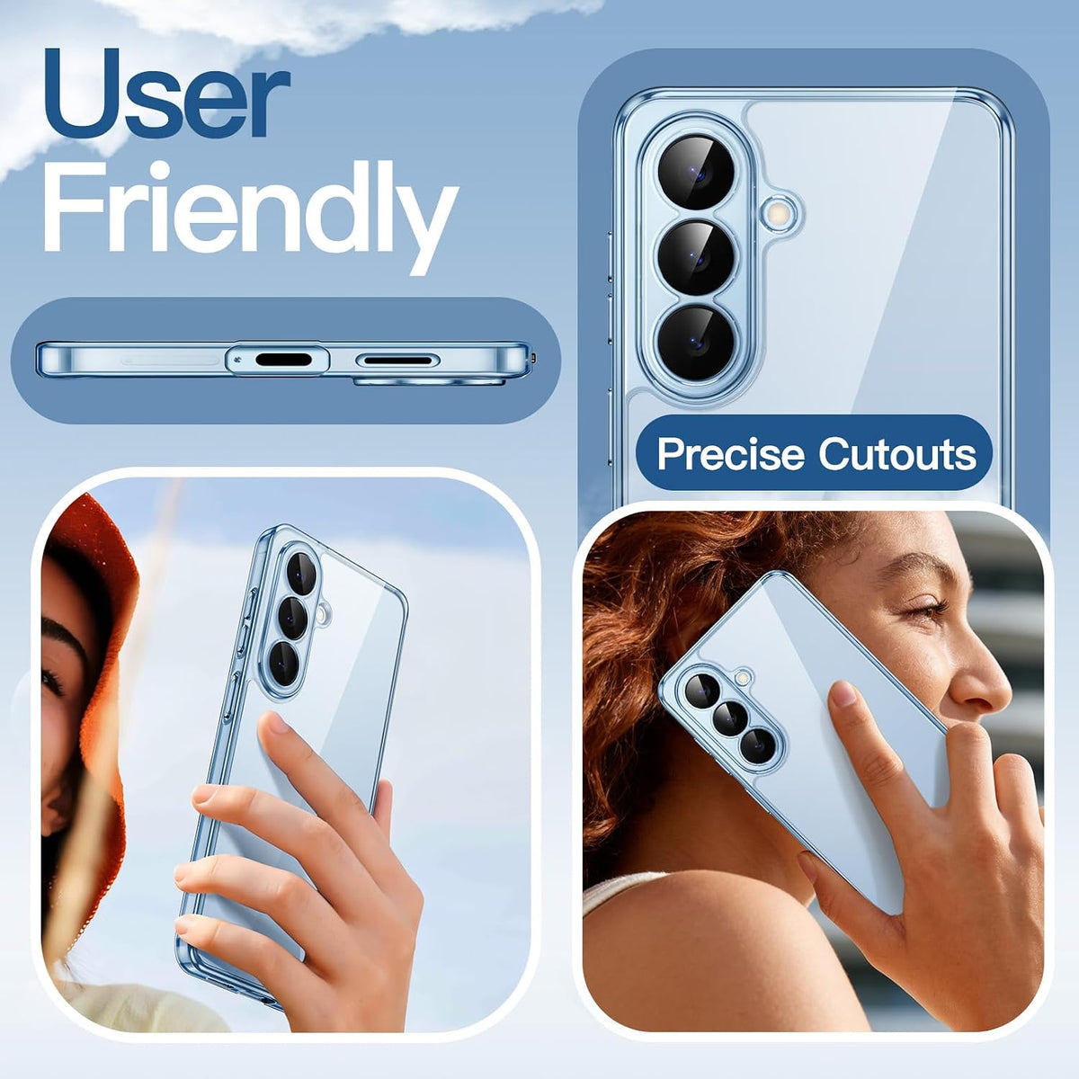 Anti-yellowing transparent TPU phone case for Samsung Galaxy S26 Plus