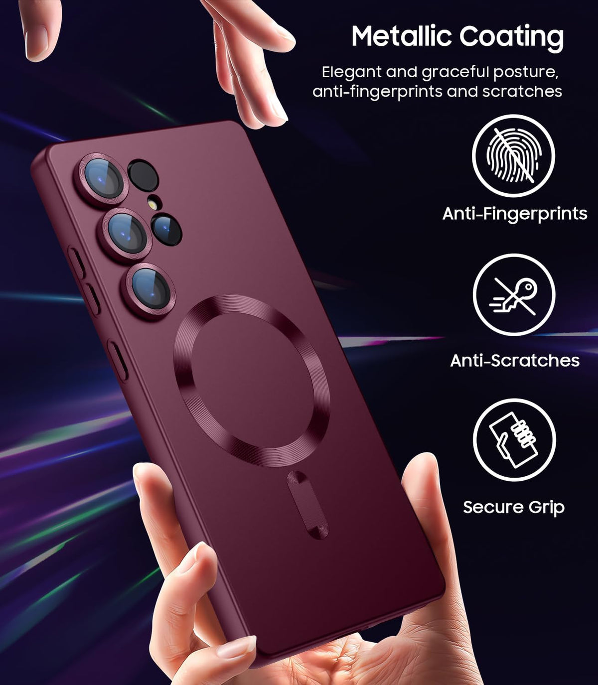 Magnetic shockproof phone case for Samsung Galaxy S24 FE [MagneSafe compatible]