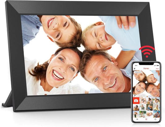 Frameo 10.1 Inch WiFi Digital Picture Frame, 1280x800 HD IPS Touch Screen Photo Frame Electronic, 32GB Memory, Auto-Rotate, Wall Mountable, Share Photos/Videos Instantly via Frameo App from Anywhere