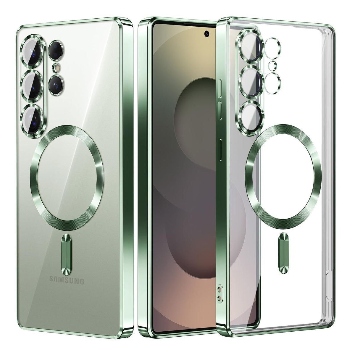 MagSafe Clear Electroplated Phone Case for Samsung Galaxy S25 Ultra