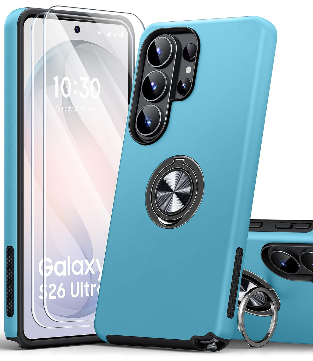 Shockproof phone case for Samsung Galaxy A56 5G, includes two screen protectors.